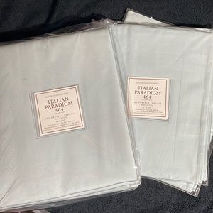 Restoration Hardware 464 T.C. Italian Paradigm “SAGE” Queen Duvet Cover & Shams
